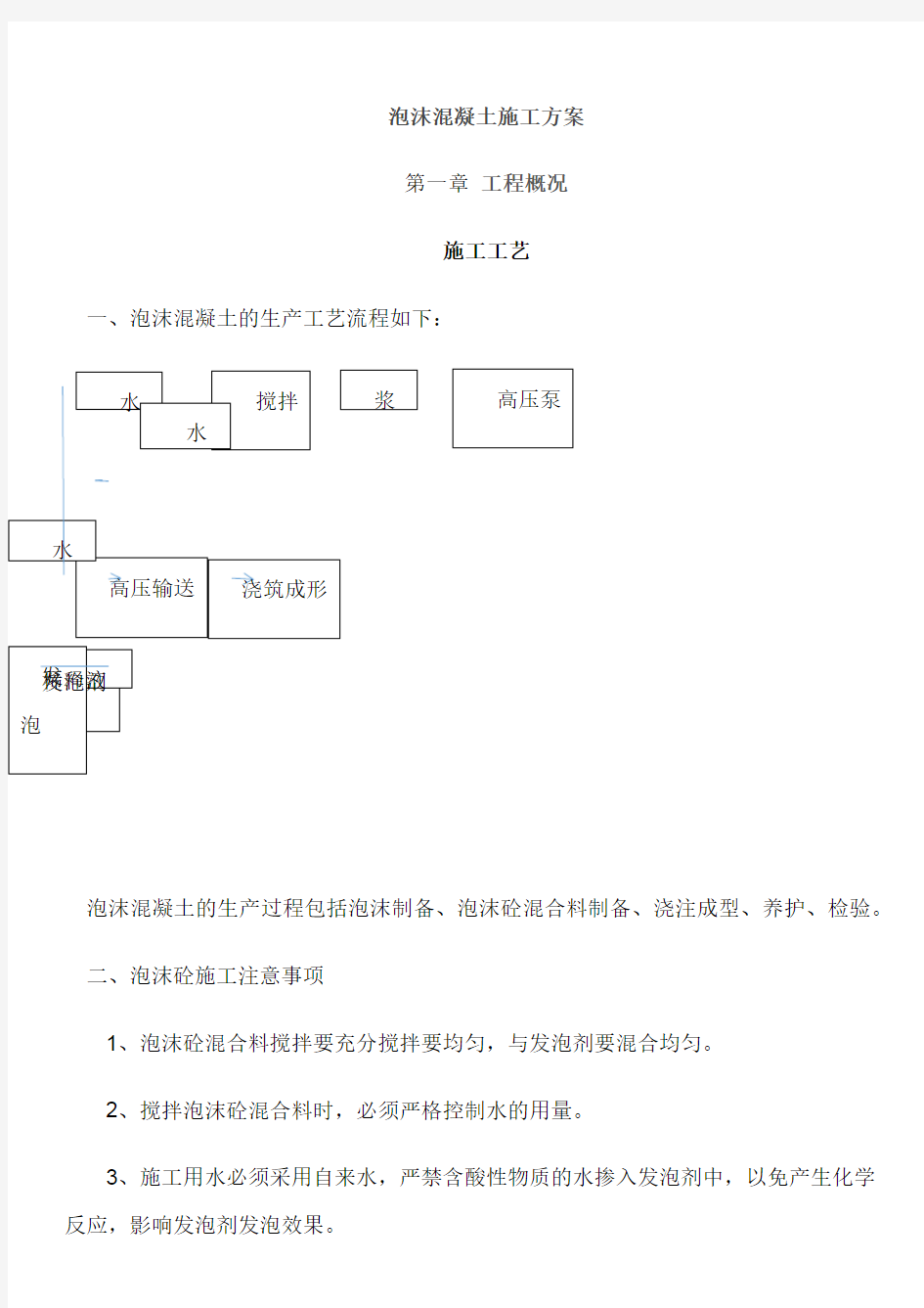 泡沫混凝土施工方案(1)