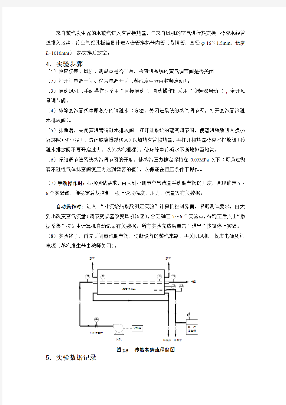 传热系数测定实验