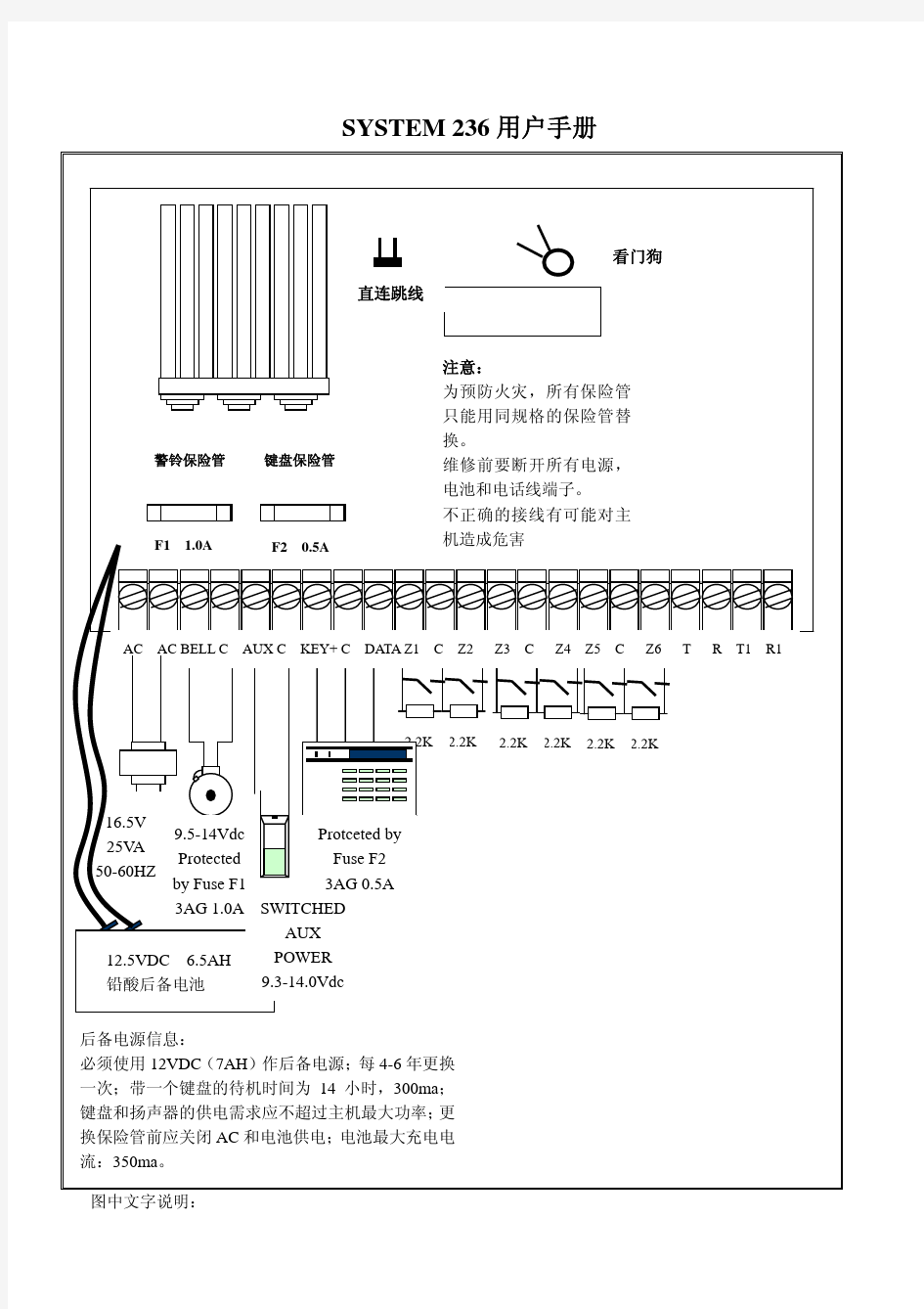 CK236报警主机说明书无水印