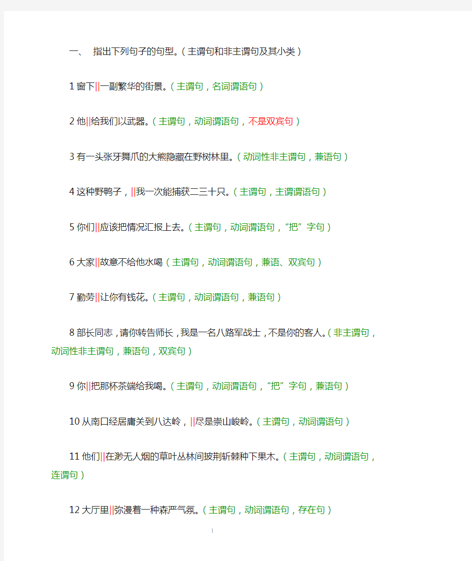现代汉语复习资料精编版