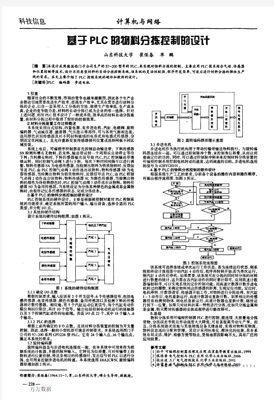 基于PLC的物料分拣控制的设计