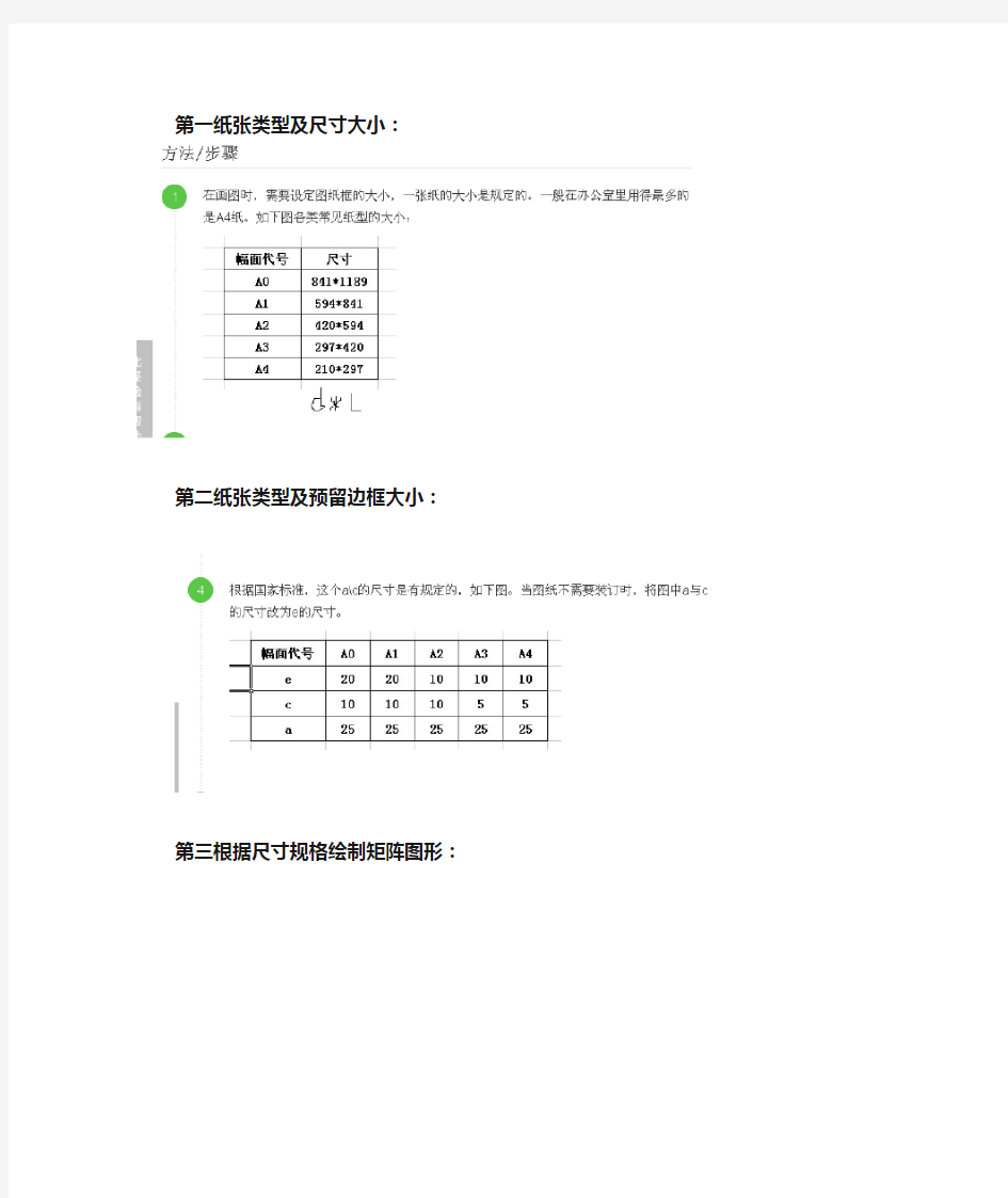 CAD制图图纸框及标题栏的标准