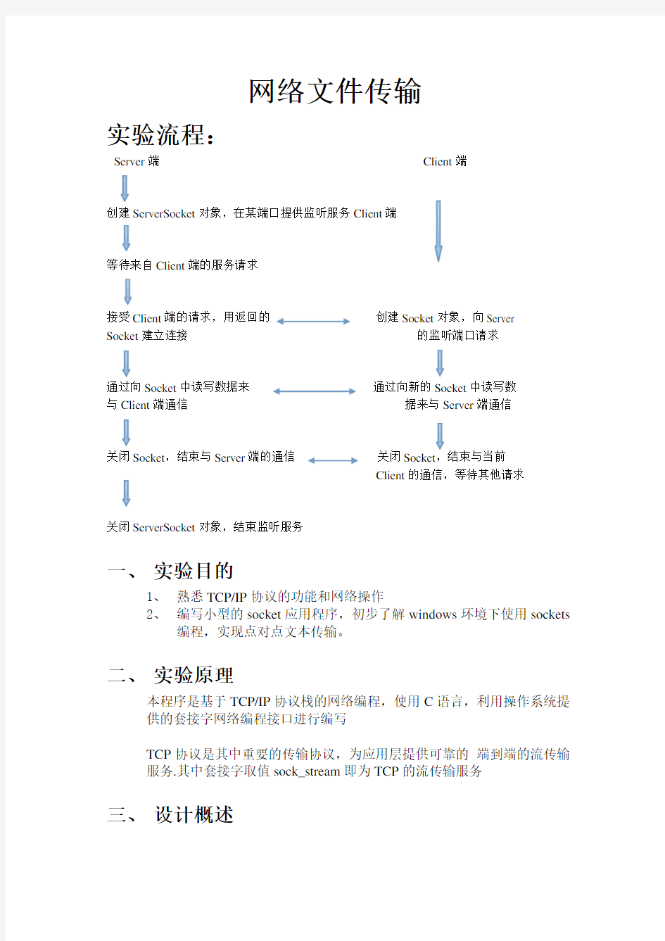 网络文件传输实验设计