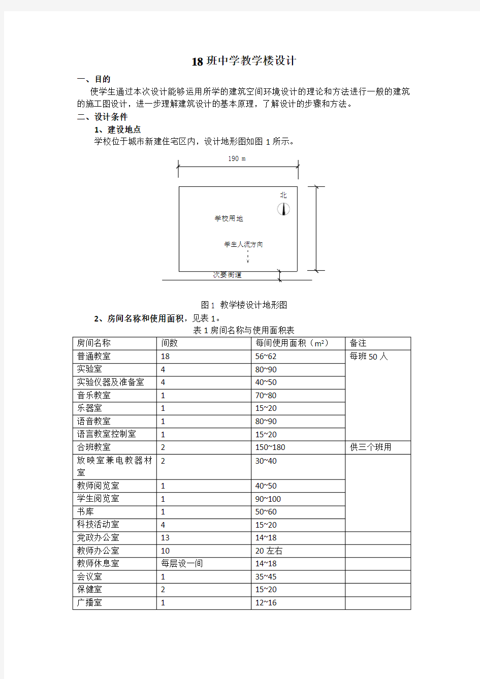 中学教学楼设计