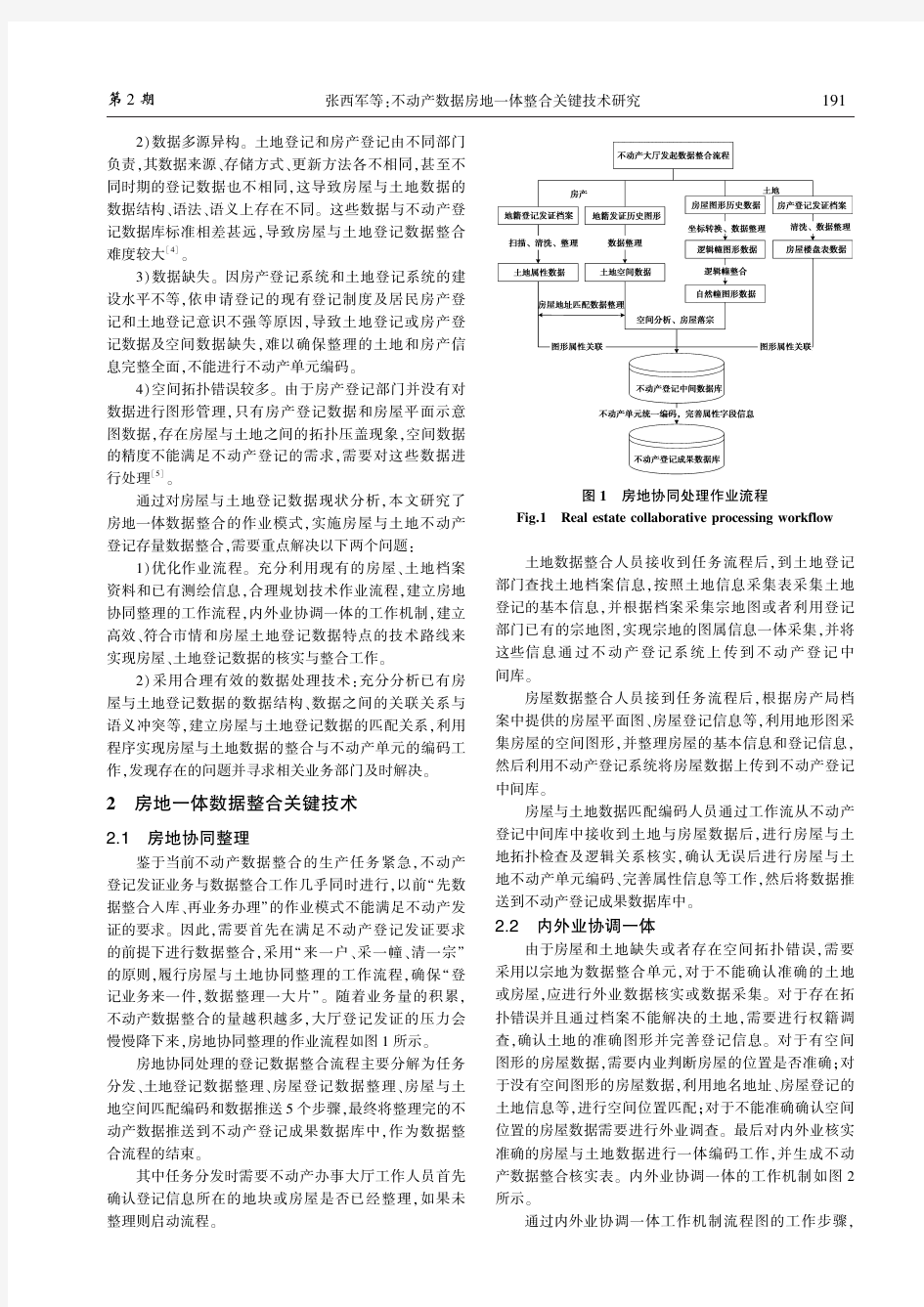 不动产数据房地一体整合关键技术研究