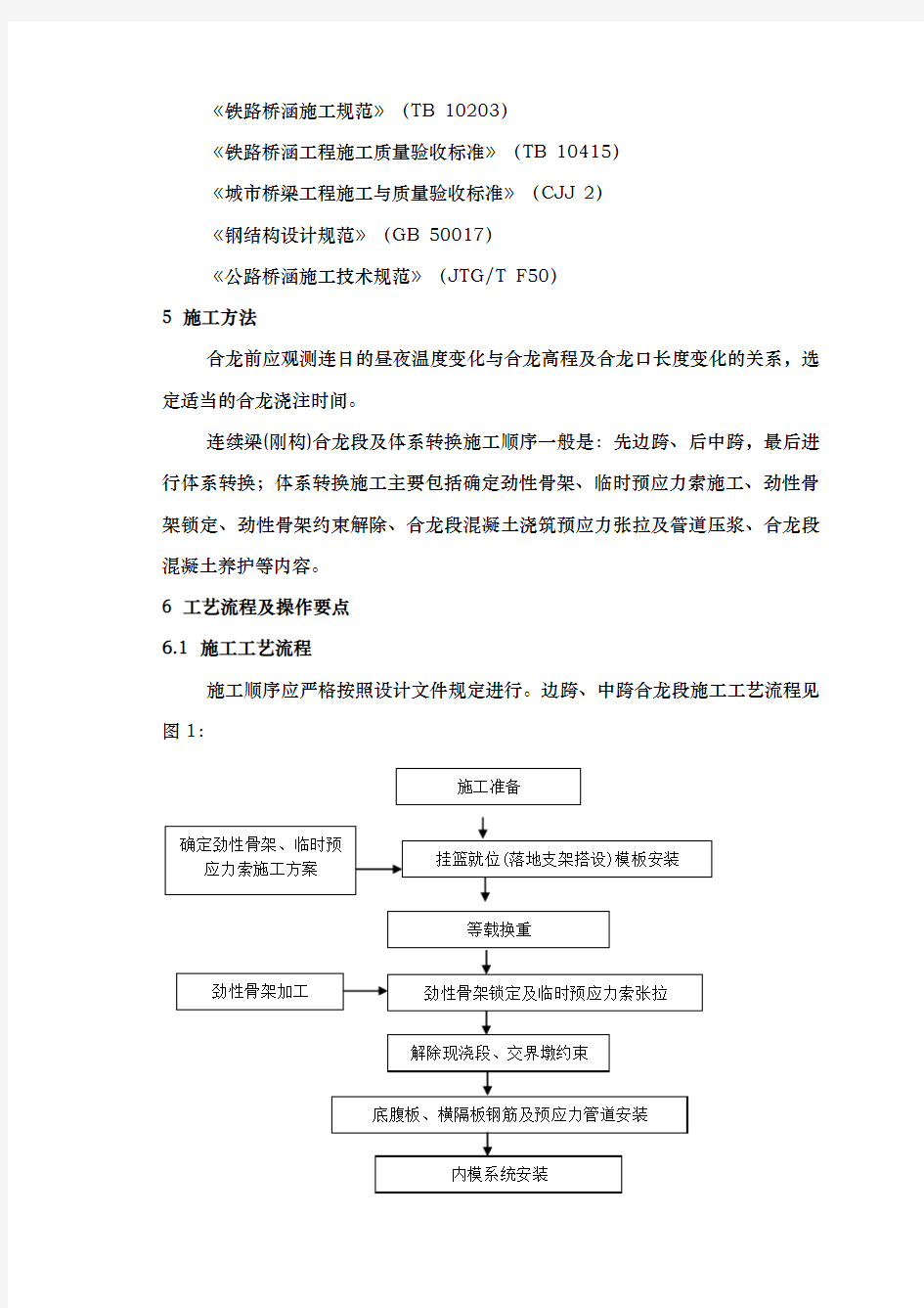 合龙段与体系转换施工工艺工法