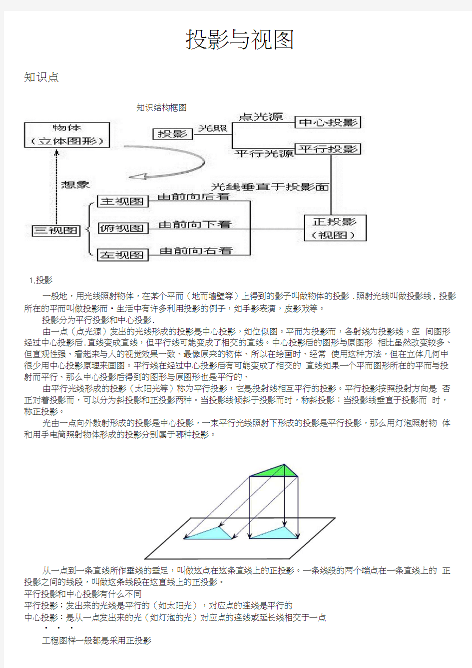 投影与视图的知识点