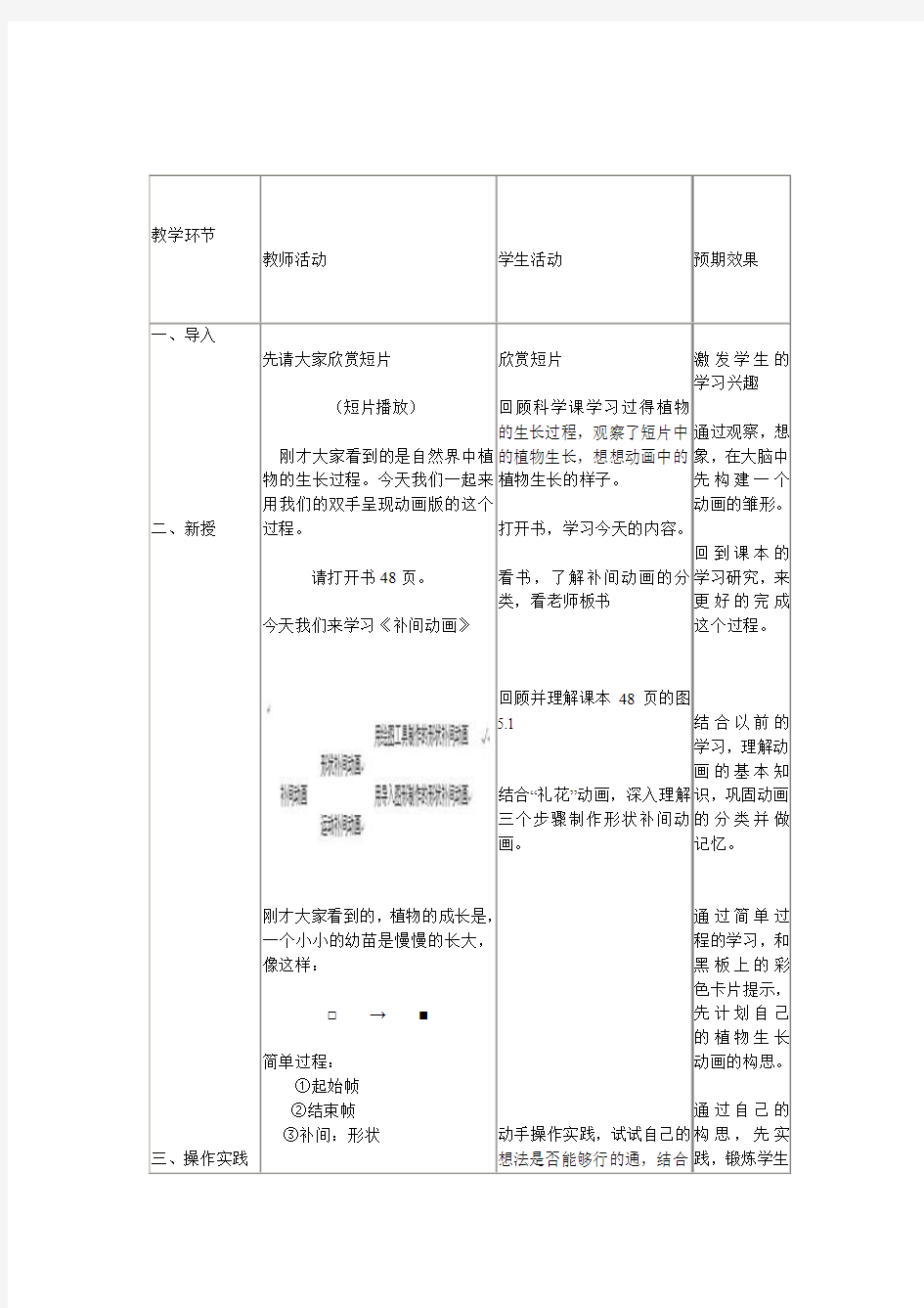 《补间动画——用绘图工具制作形状补间动画》教学设计