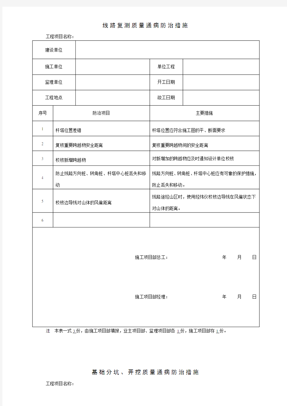 线路工程质量通病防治措施