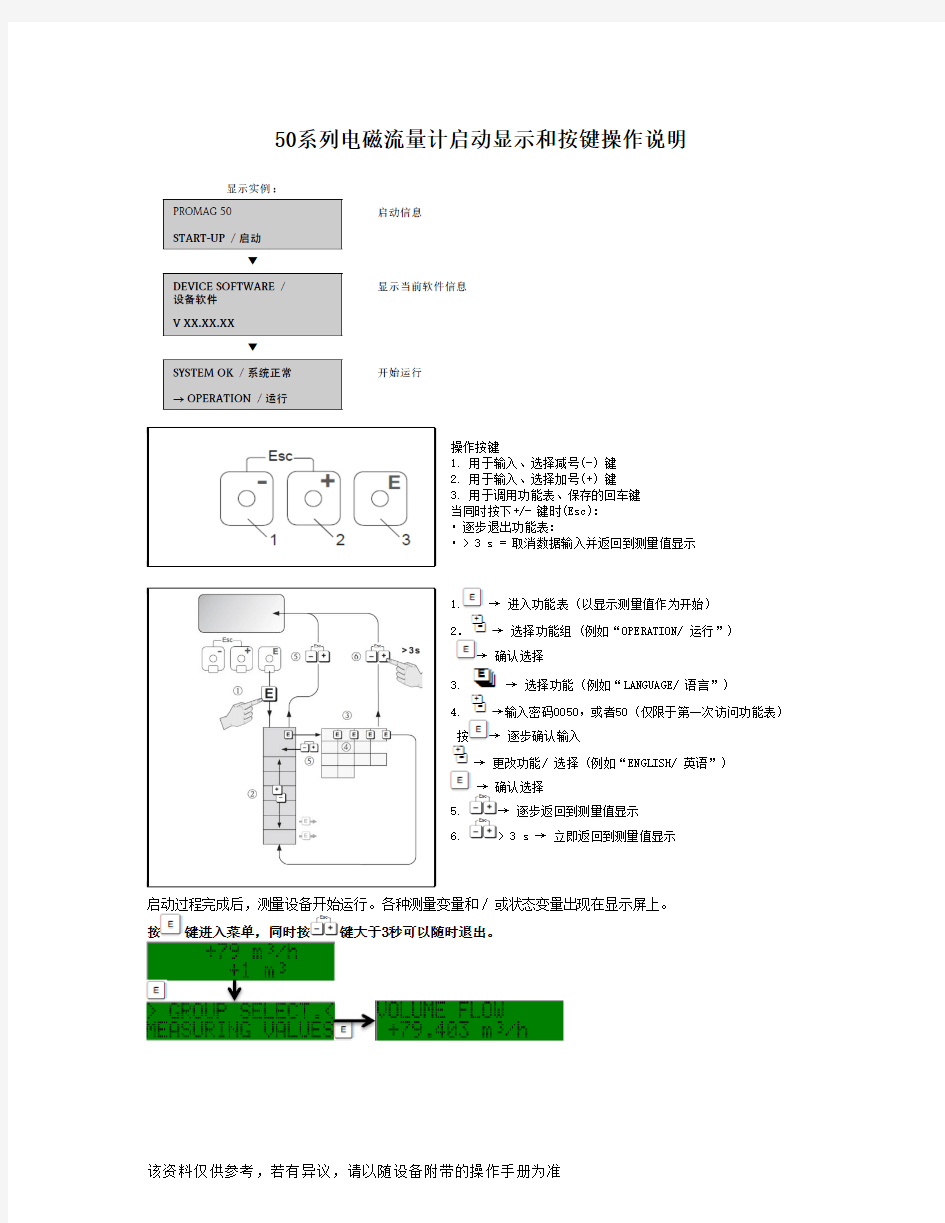 EH50系列电磁流量计简明操作手册.pdf
