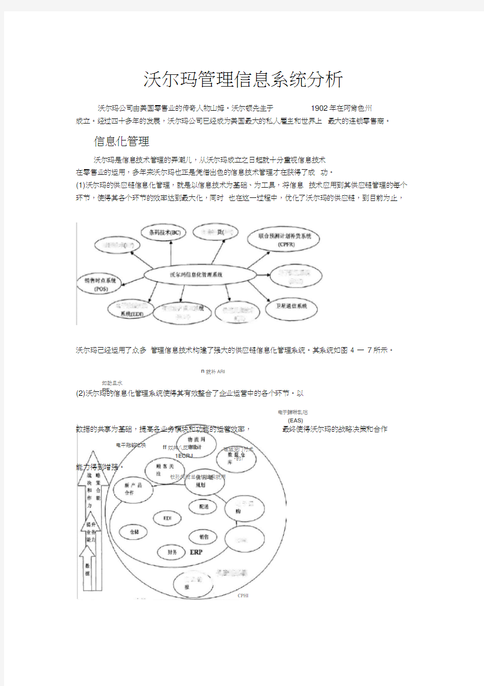 沃尔玛管理信息系统分析