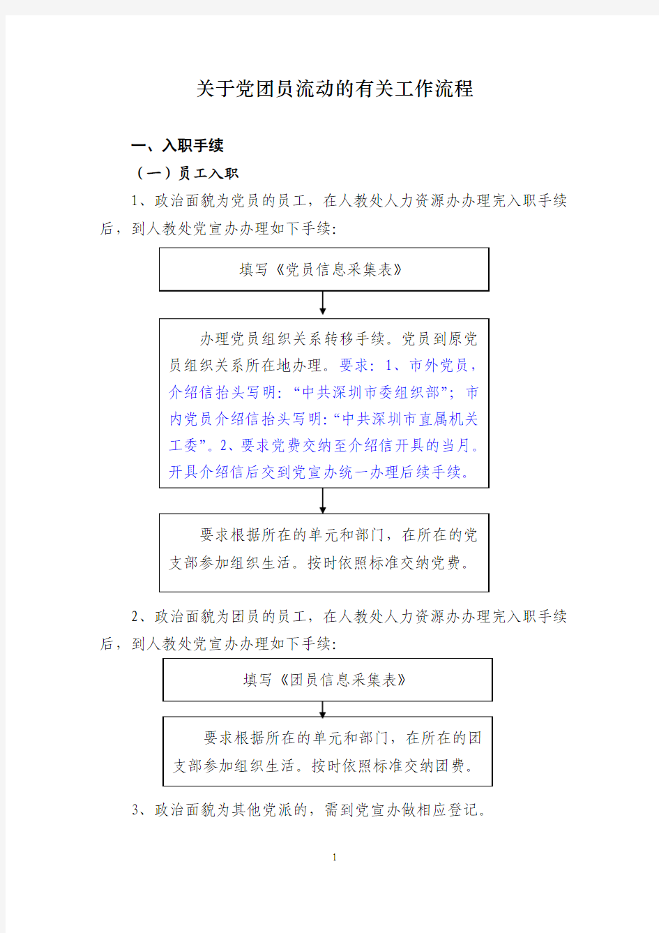 入职手续流程 - 中国科学院深圳先进技术研究院