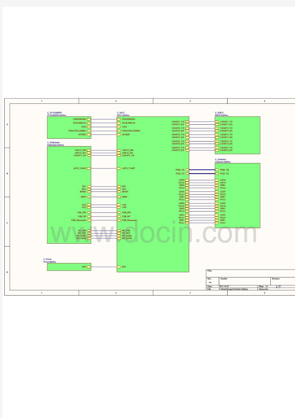 STM32F103VCT6开发板原理图