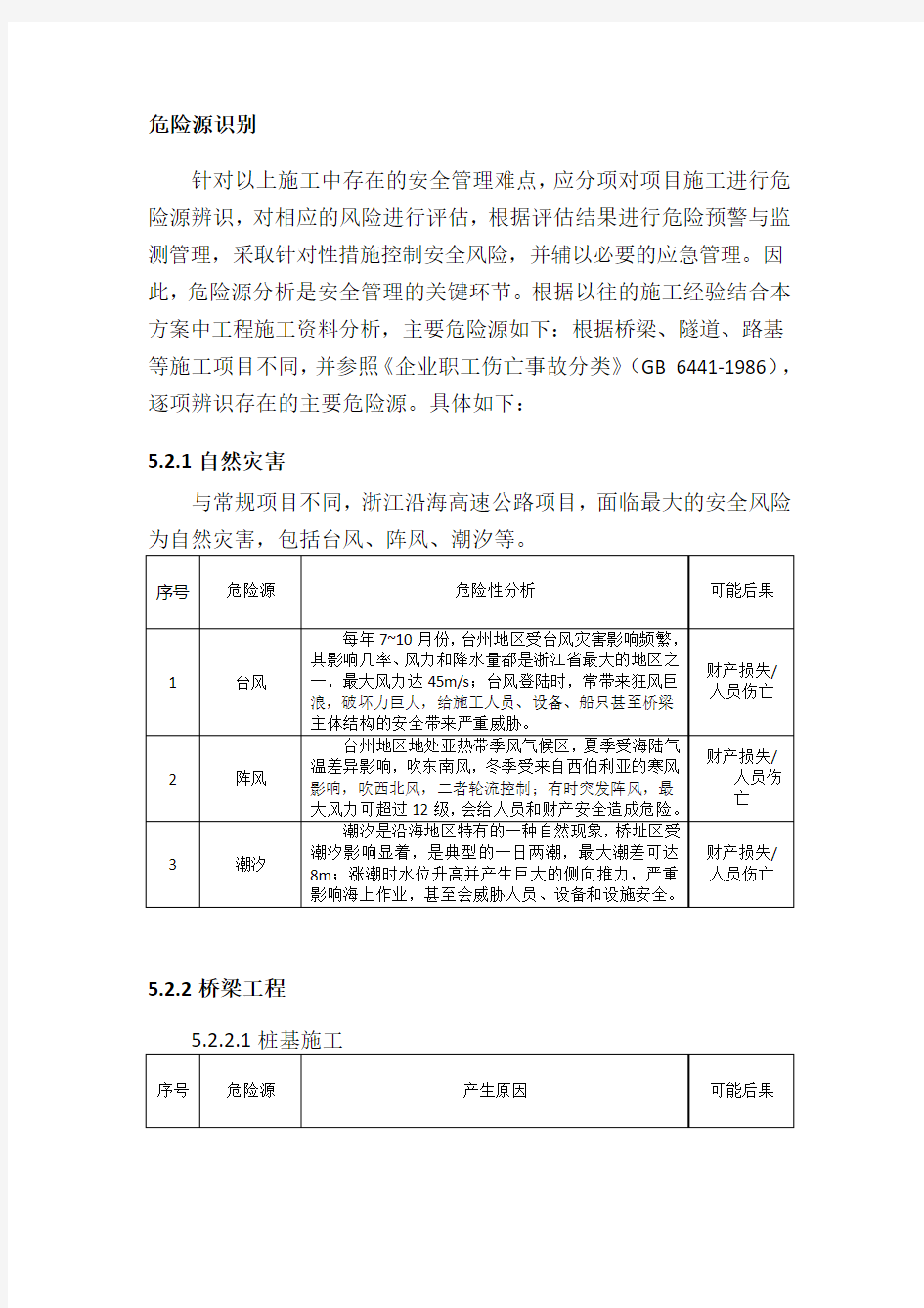 桥梁工程危险源识别及措施