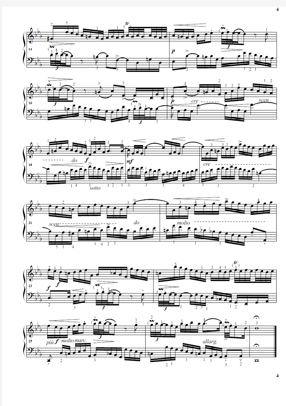 二部创意曲J.S.巴赫(1685-1750)2 原版 正谱 五线谱 钢琴谱