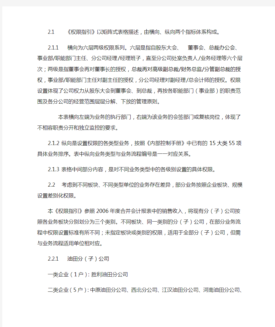 中国石化权限指引说明