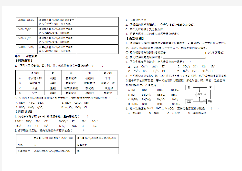 附录Ⅰ 部分酸、碱和盐的溶解性表(室温)