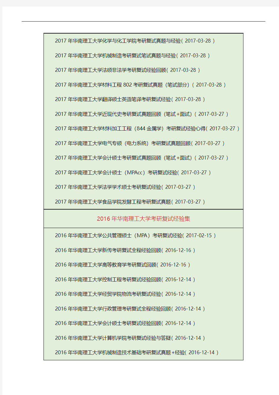 近几年华南理工大学考研复试经验汇总