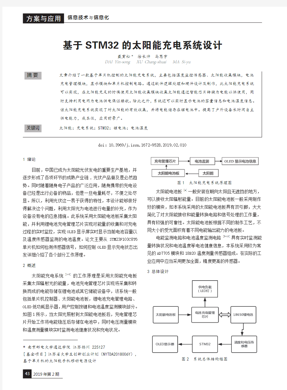 基于STM32的太阳能充电系统设计