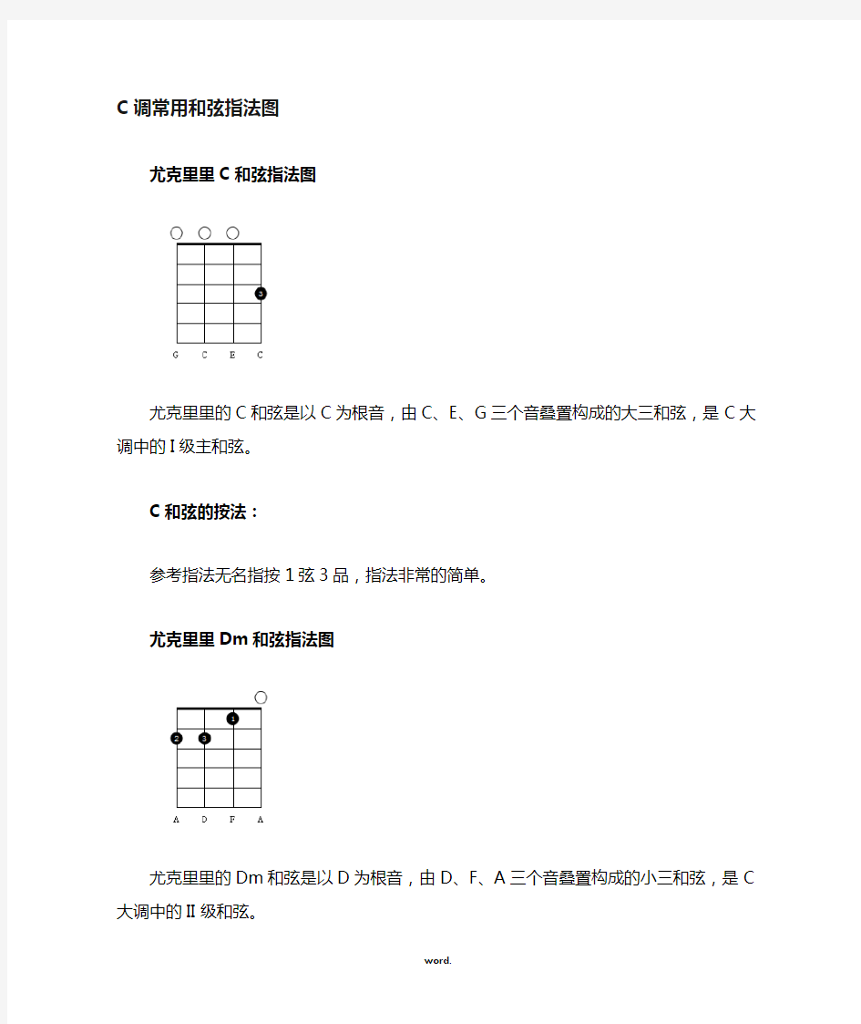 尤克里里常用和弦[精选.]