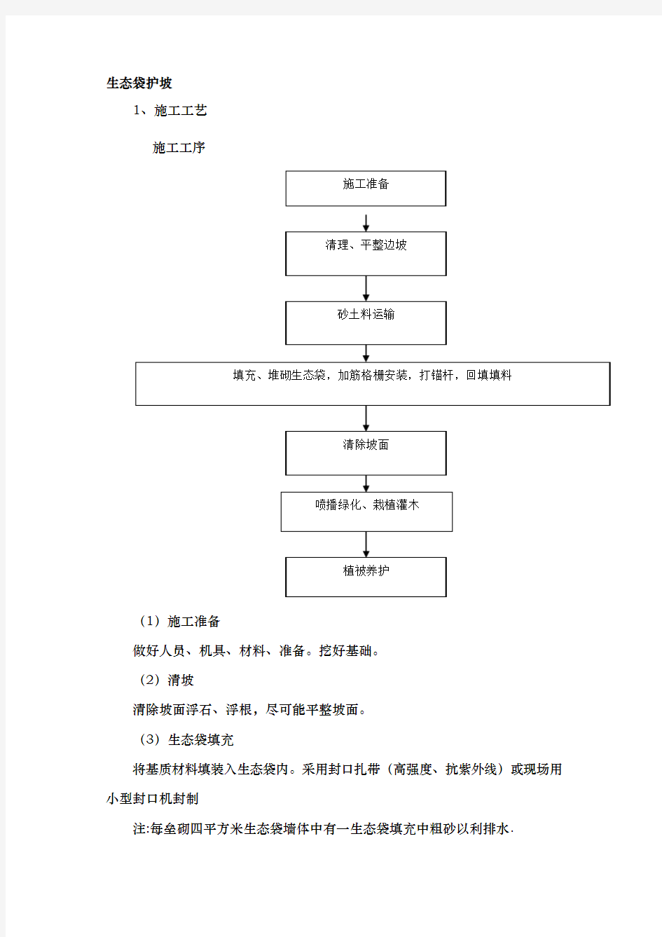 生态袋护坡