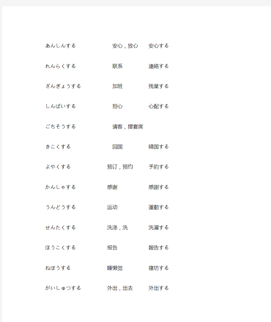 《新标日》 三类日语动词基本形