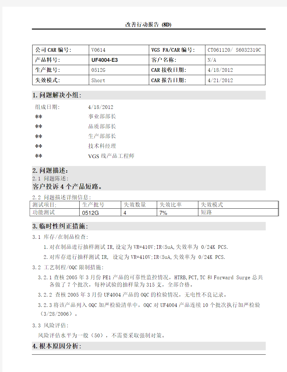 8D报告(范本)