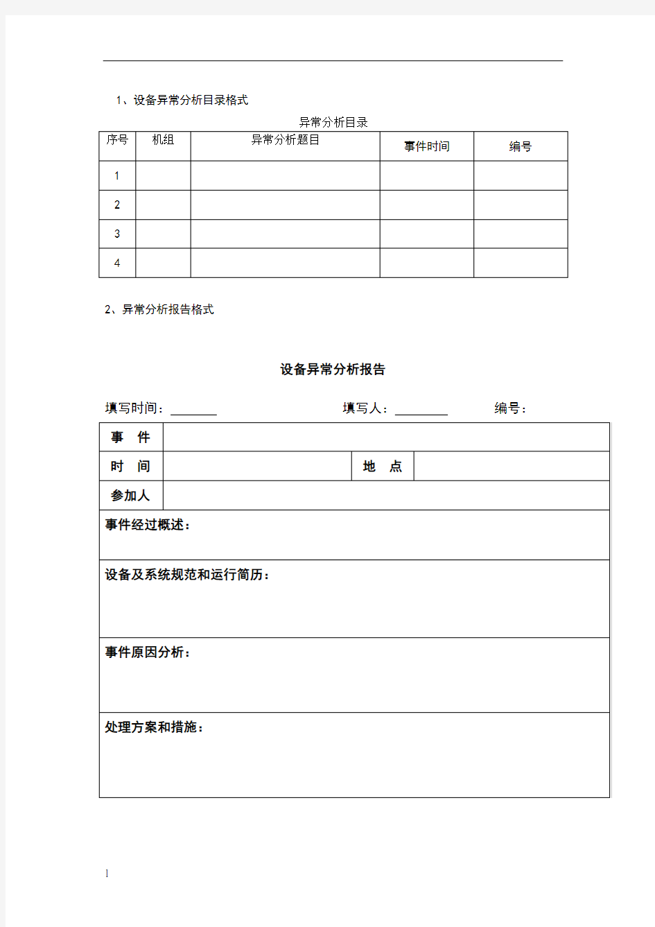 异常分析报告参考格式