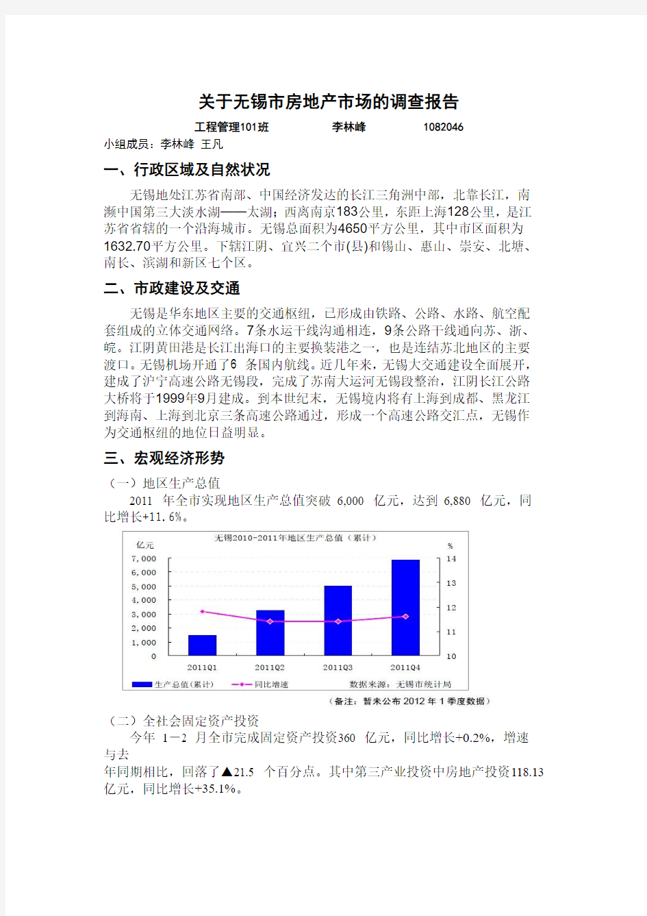 2012无锡房地产市场报告