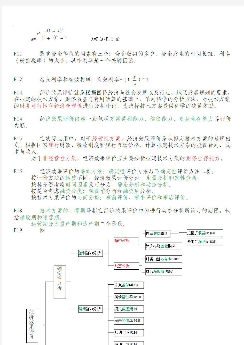 2013年全国一级建造师考试工程经济考点总结