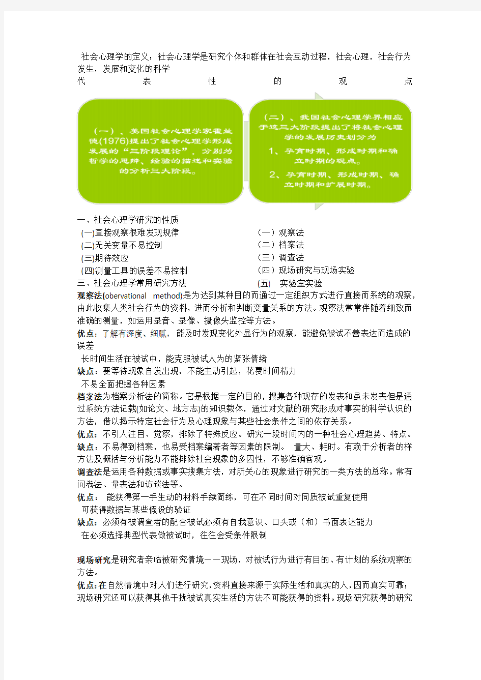 社会心理学的定义