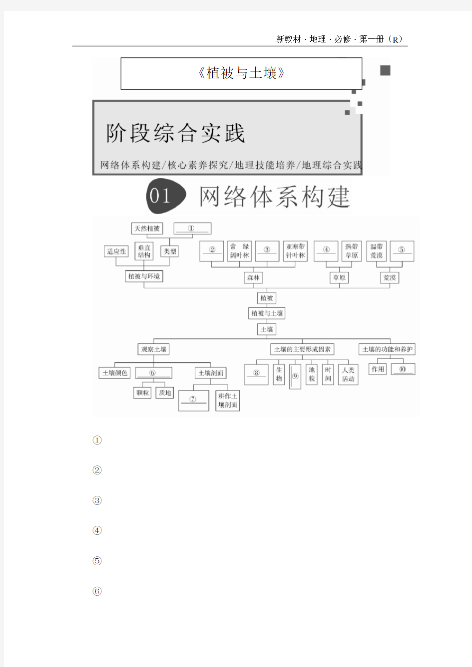 高中地理(新教材)《植被与土壤》 阶段综合复习