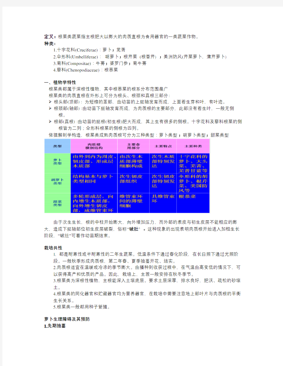 (完整版)园艺学各论蔬菜知识点总结