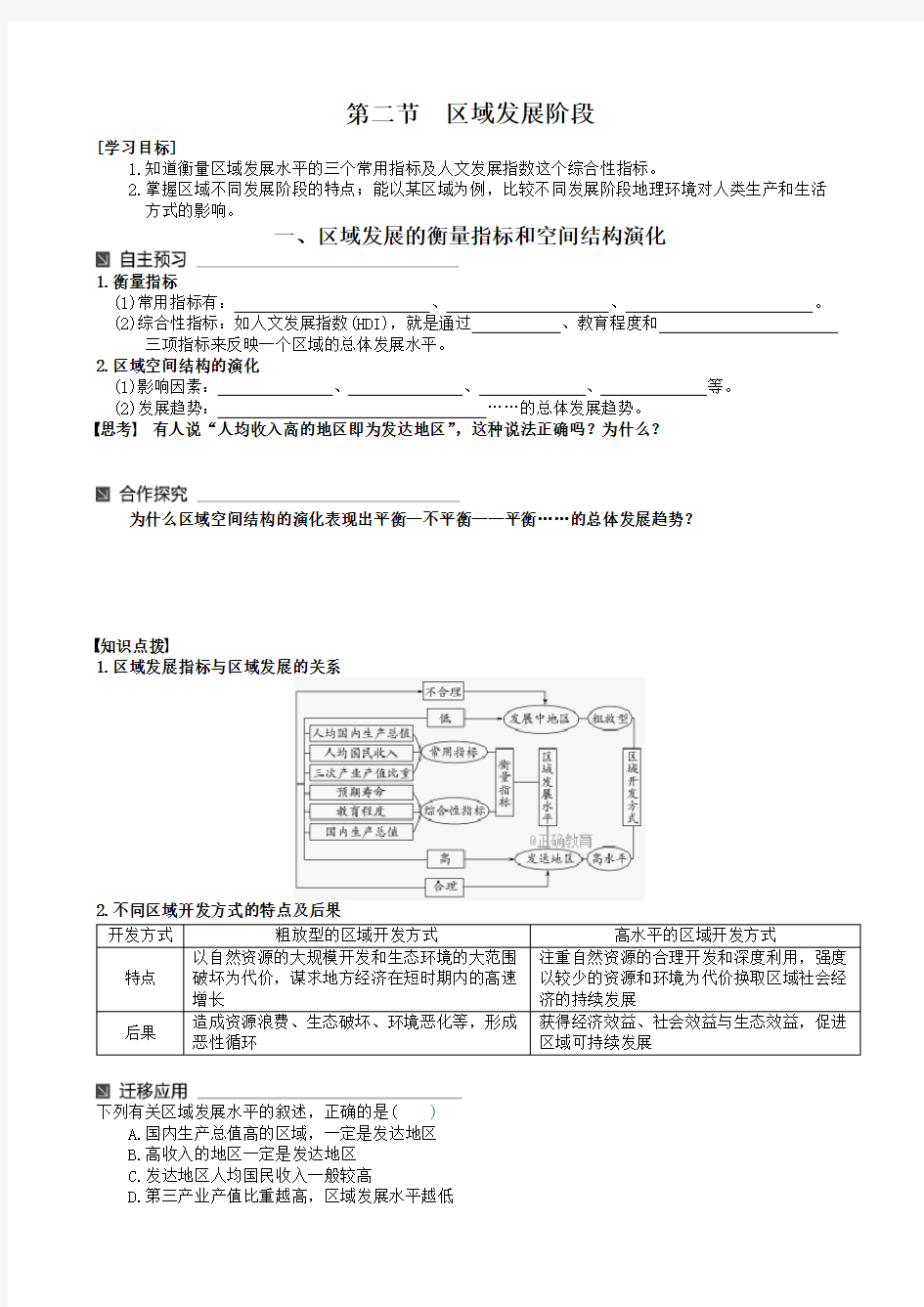 区域发展阶段