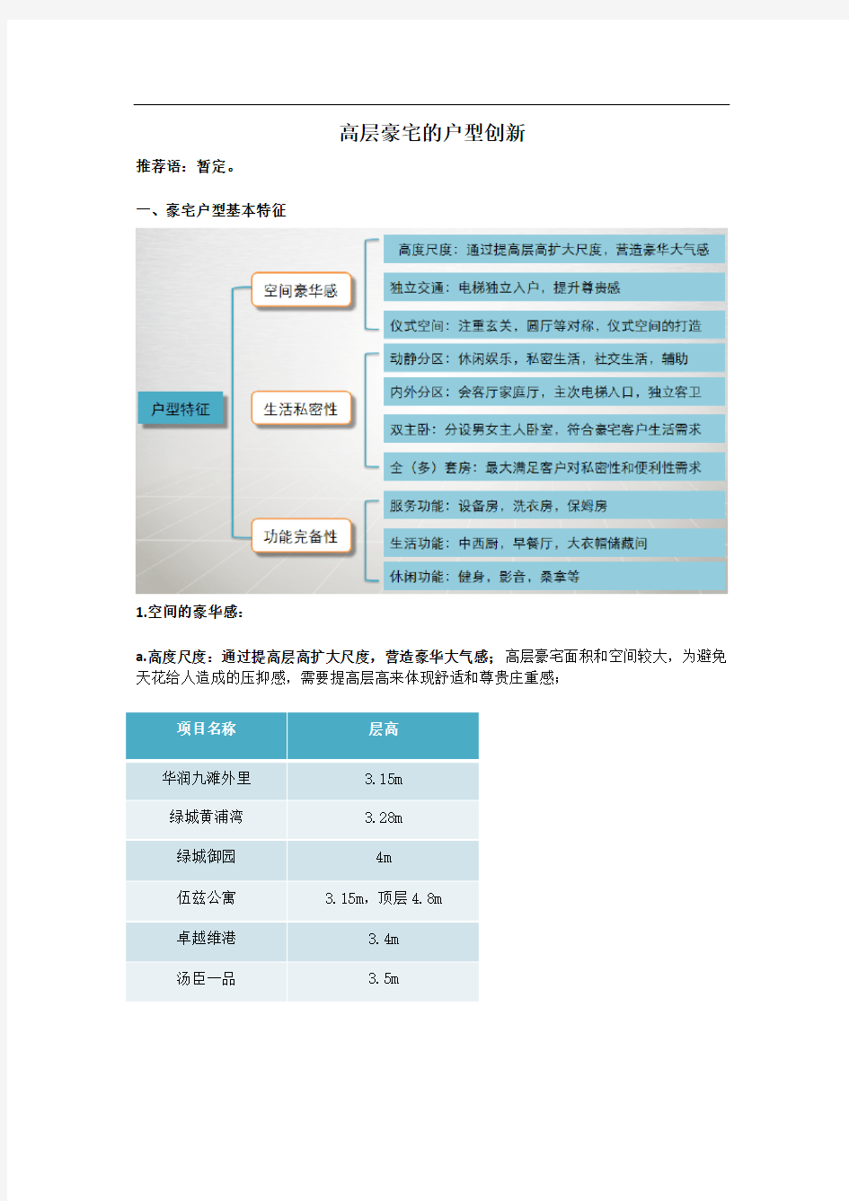  @高层豪宅的10种户型集萃及创新点