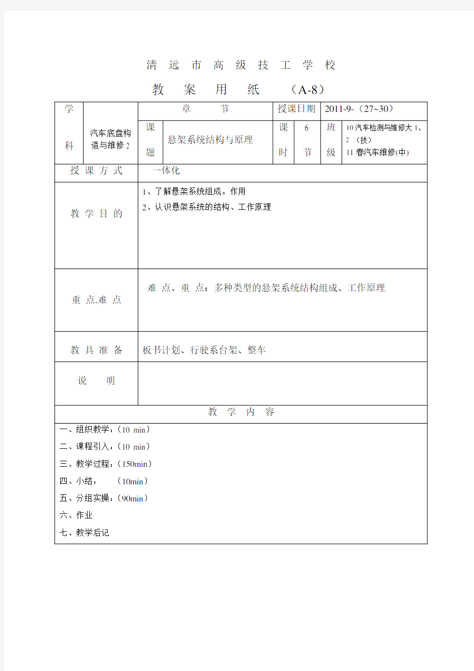 悬架系统结构与原理