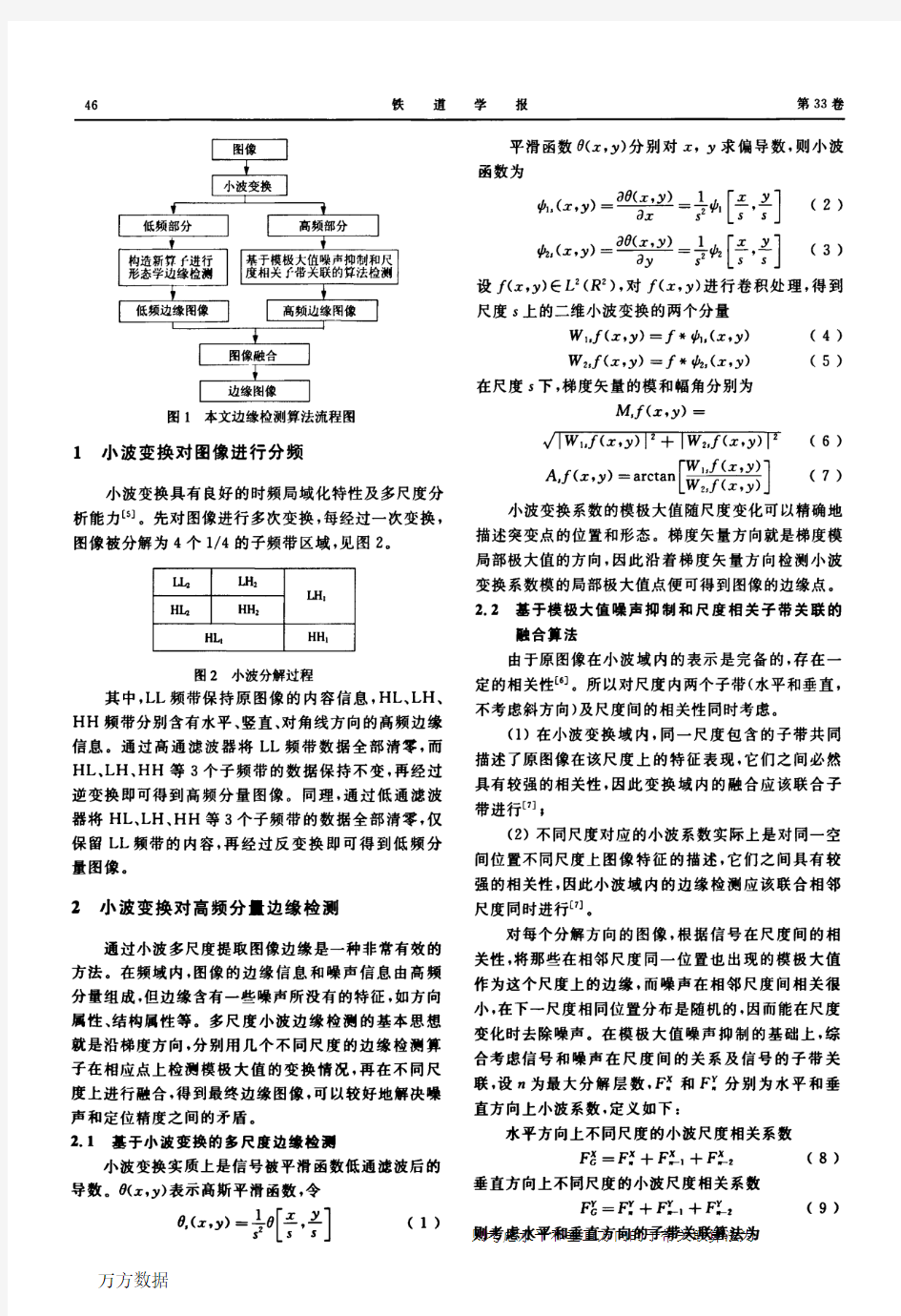 一种融合小波变换和数学形态学的图像边缘检测算法