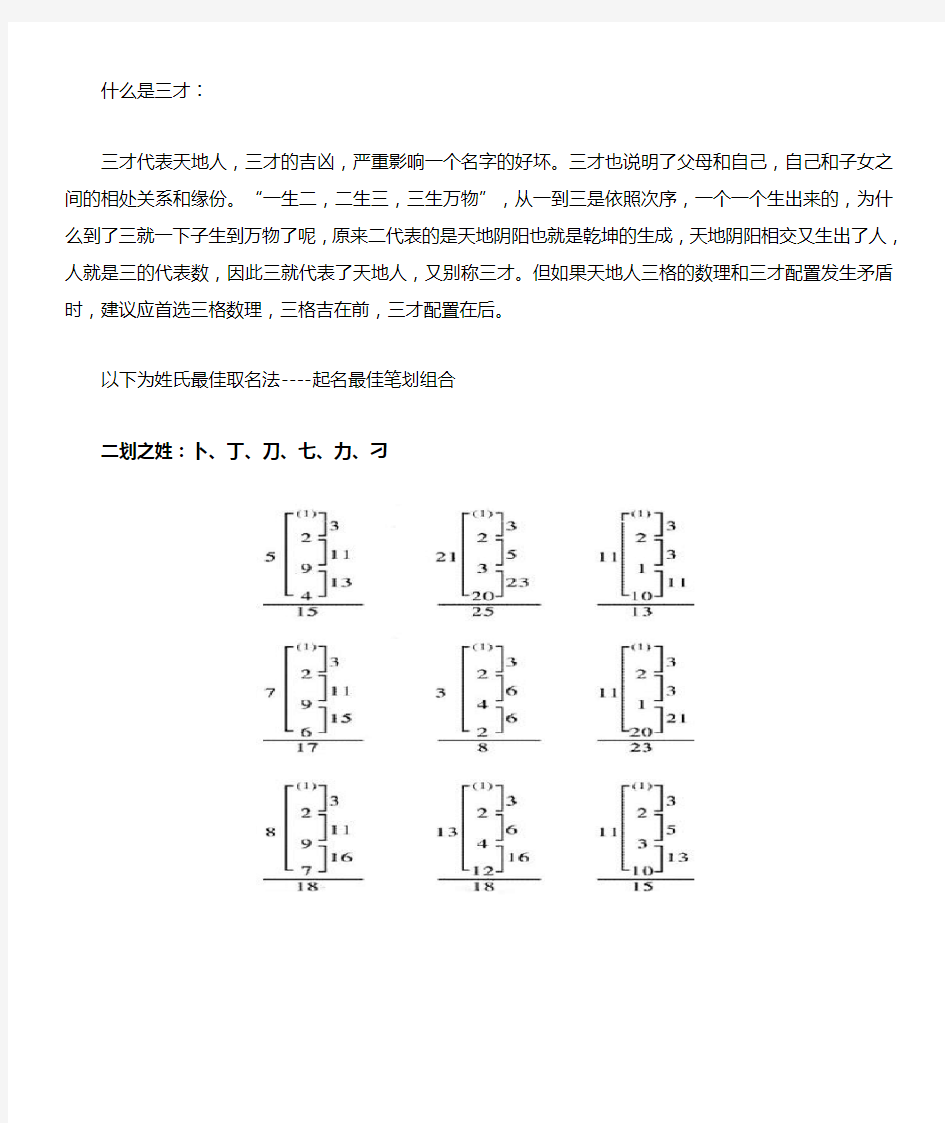 起名最佳笔划组合(三才五格取名法---最权威大师编著)