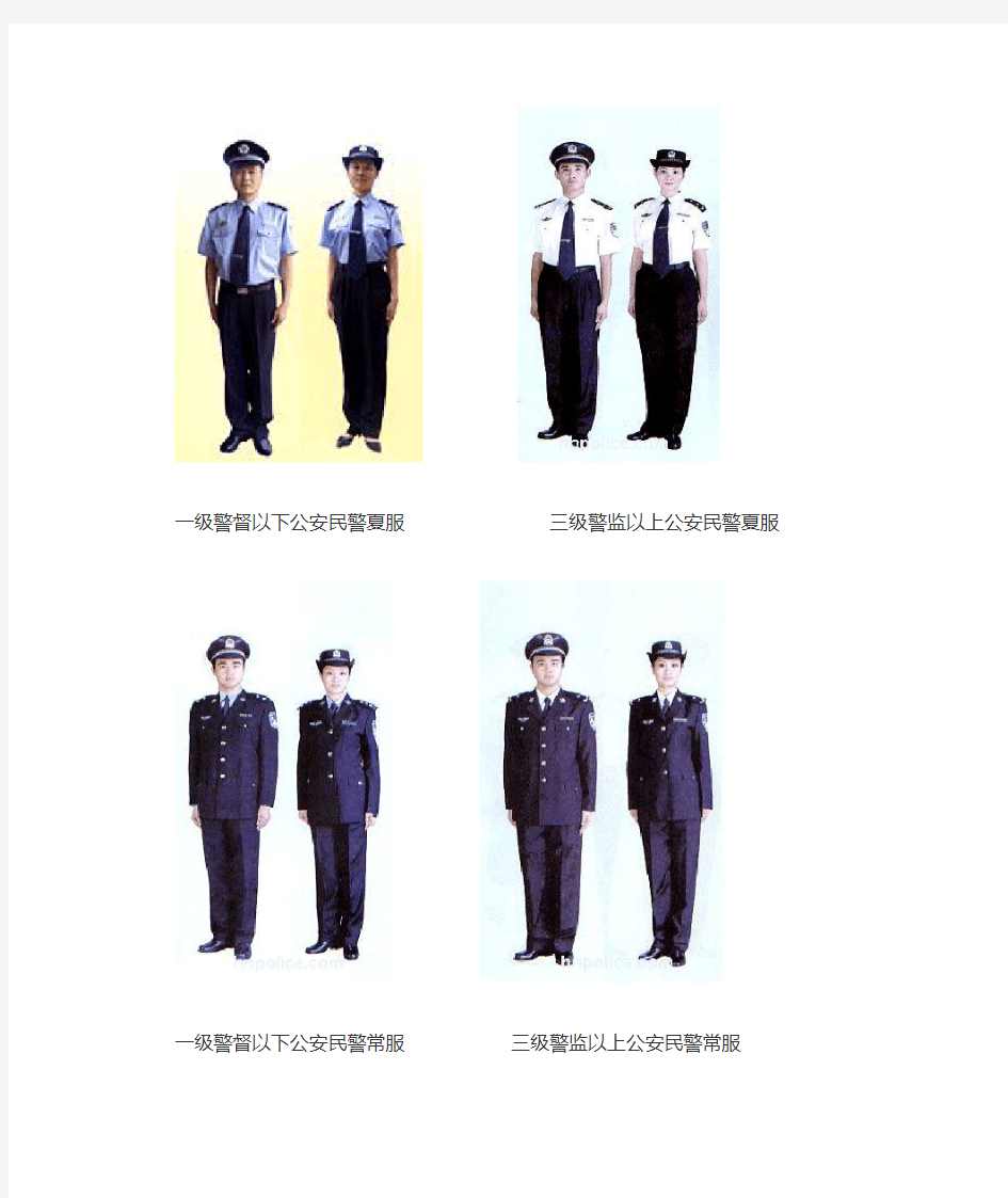 公安机关人民警察警服主要品种穿着规范1