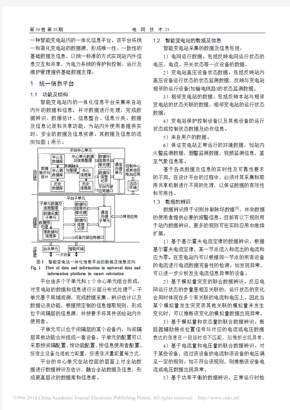 智能变电站一体化信息平台的设计_王冬青