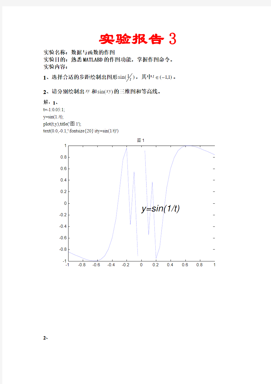 数据与函数的作图