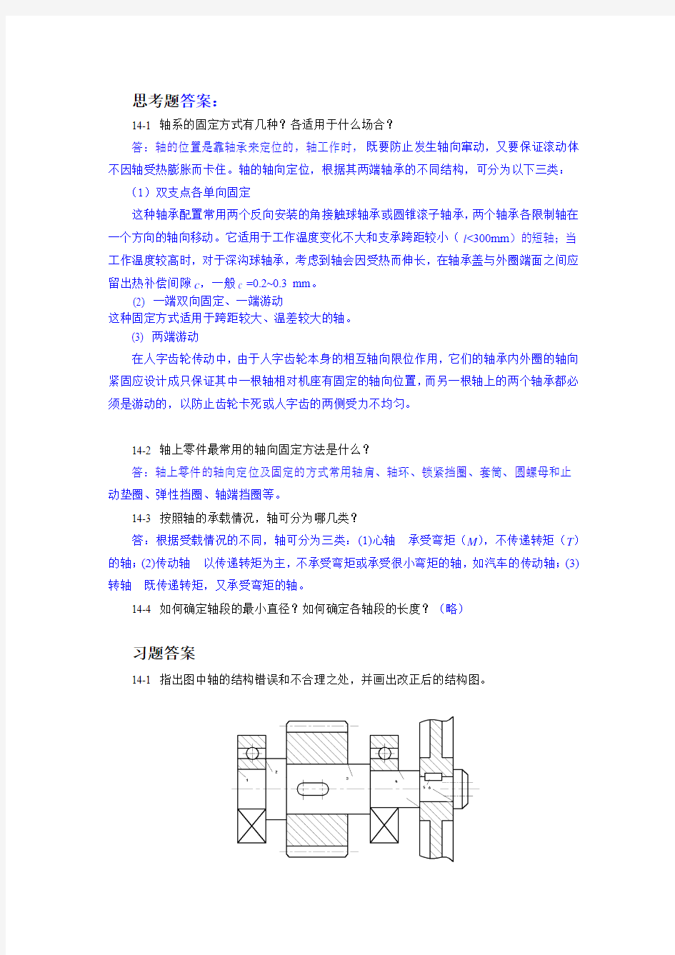 机械设计14章(轴的设计)