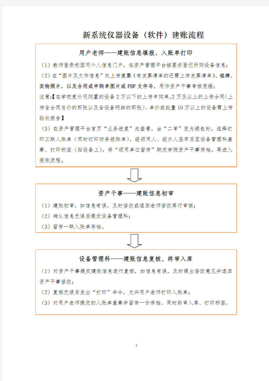 中南大学设备建账流程