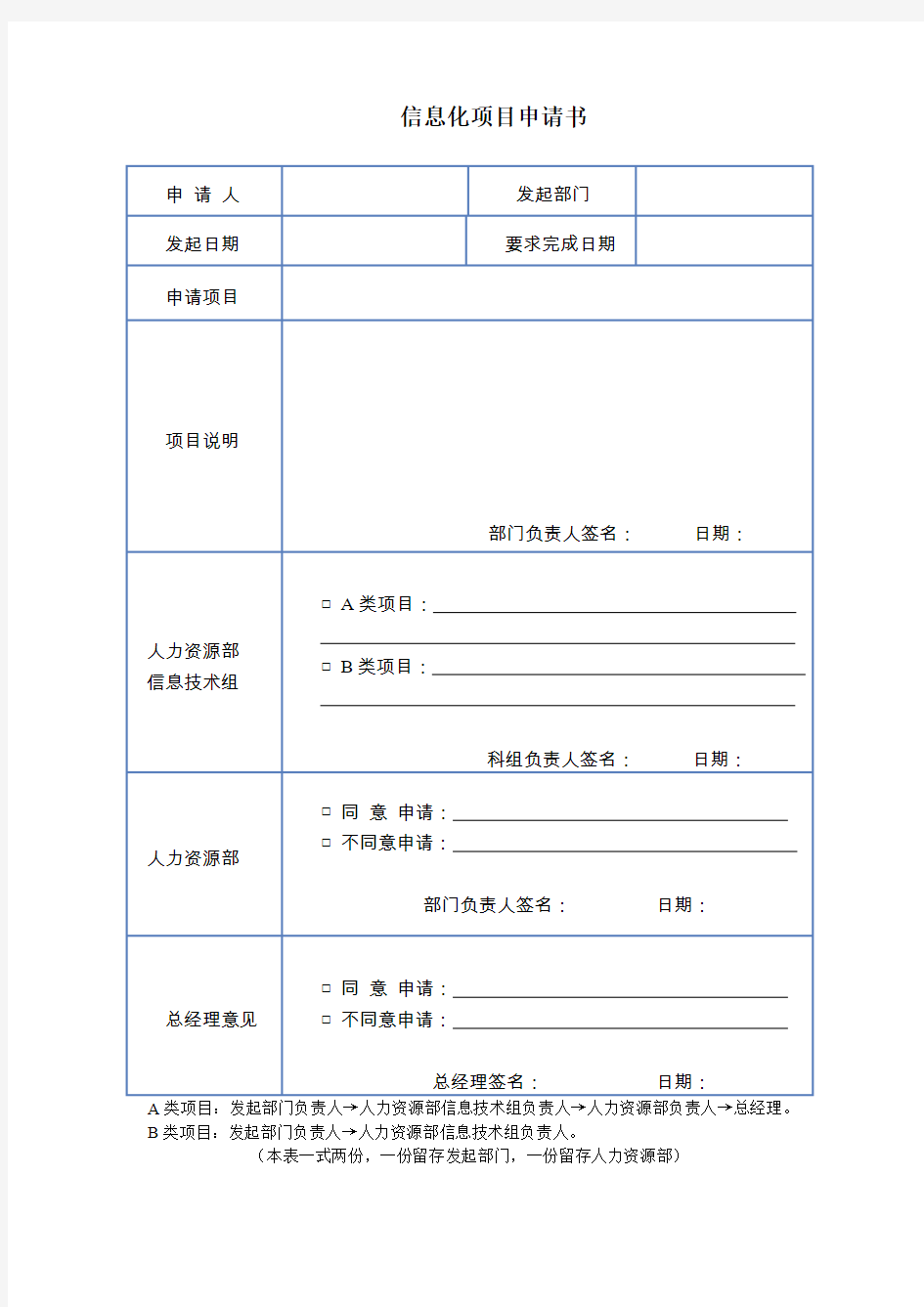 信息化项目申请书