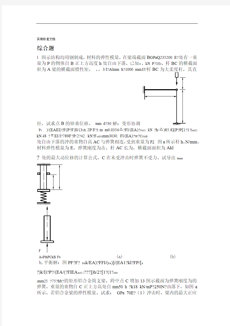 材料力学考研综合精彩试题