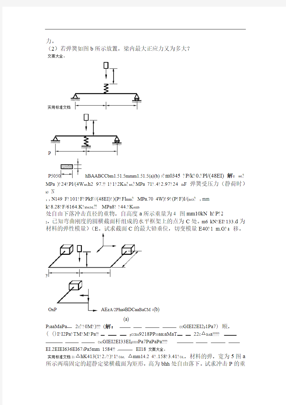 材料力学考研综合精彩试题