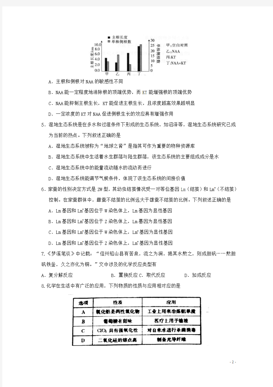 广东省2018届高三理综第一次模拟考试试题