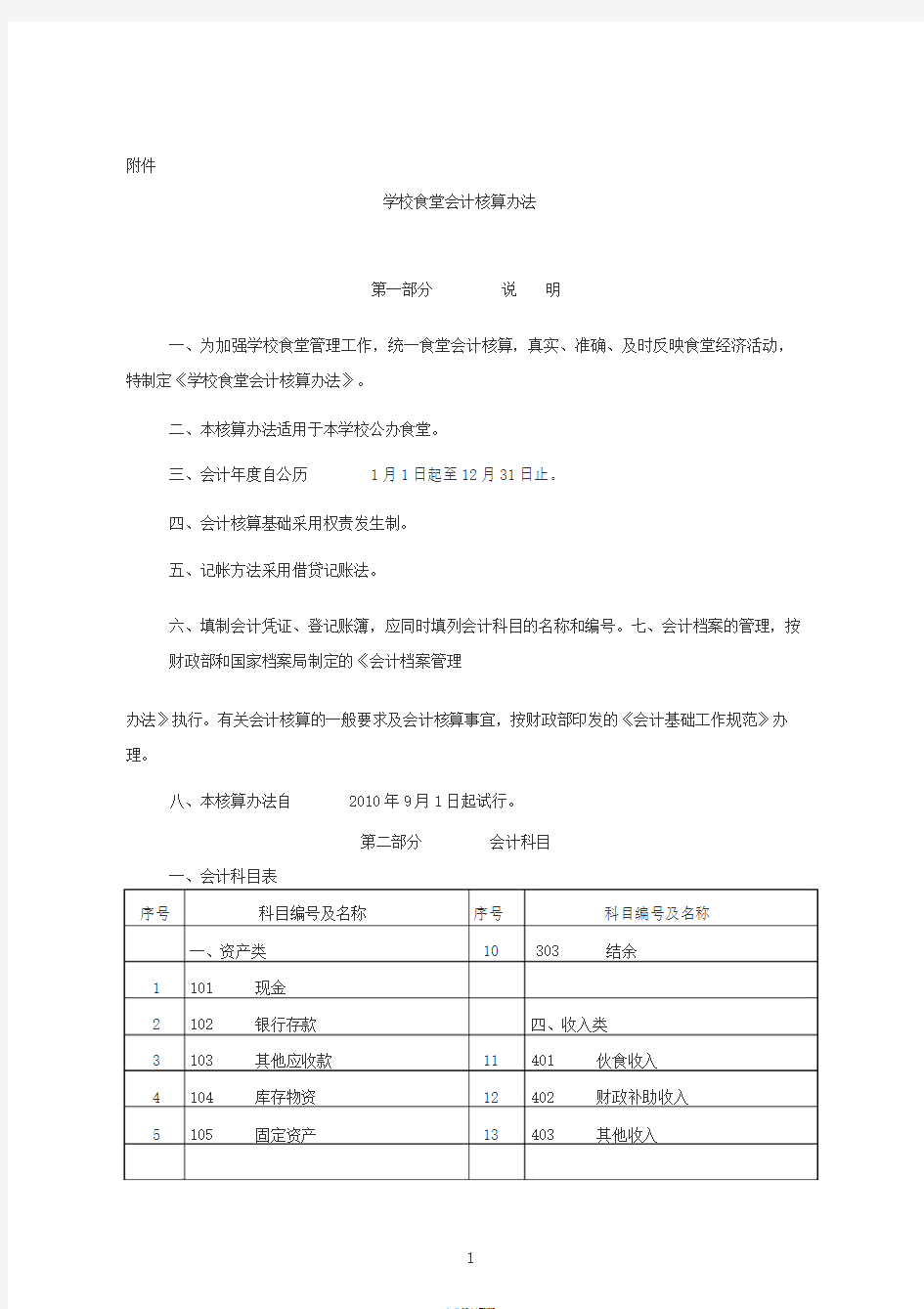 学校食堂会计核算办法