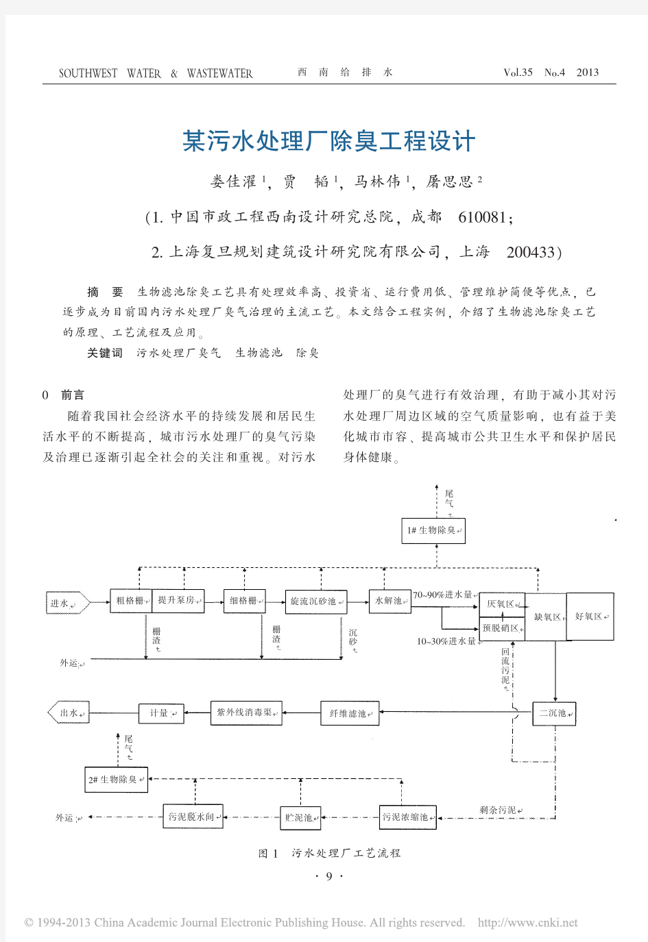 某污水处理厂除臭工程设计