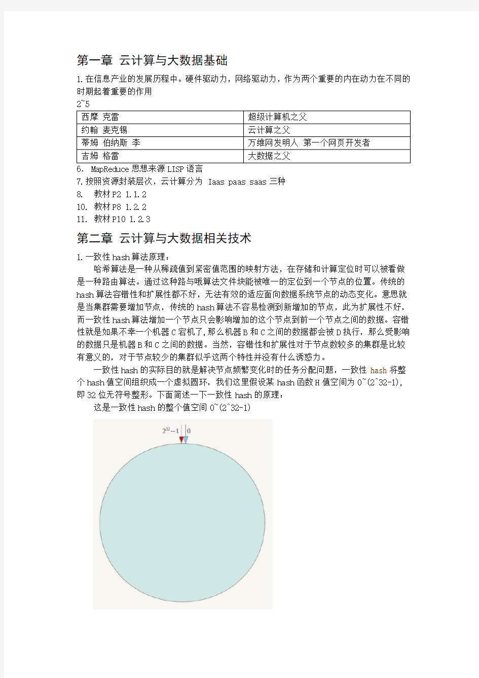 云计算与大数据技术课后习题